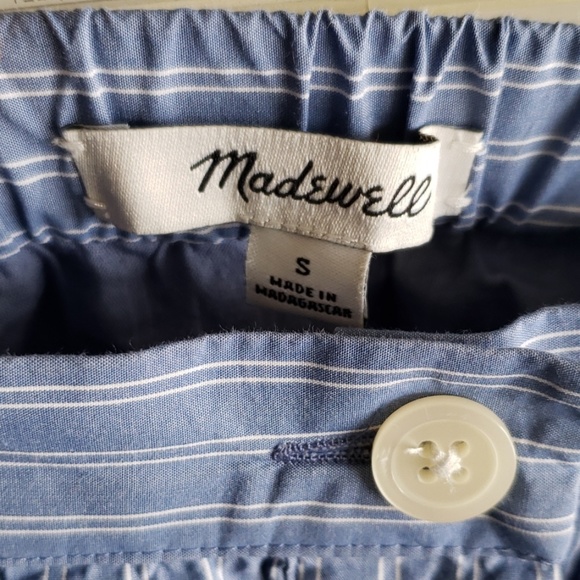 Madewell Bistro Blue & White Striped Beachy Skirt Size S - Picture 8 of 8